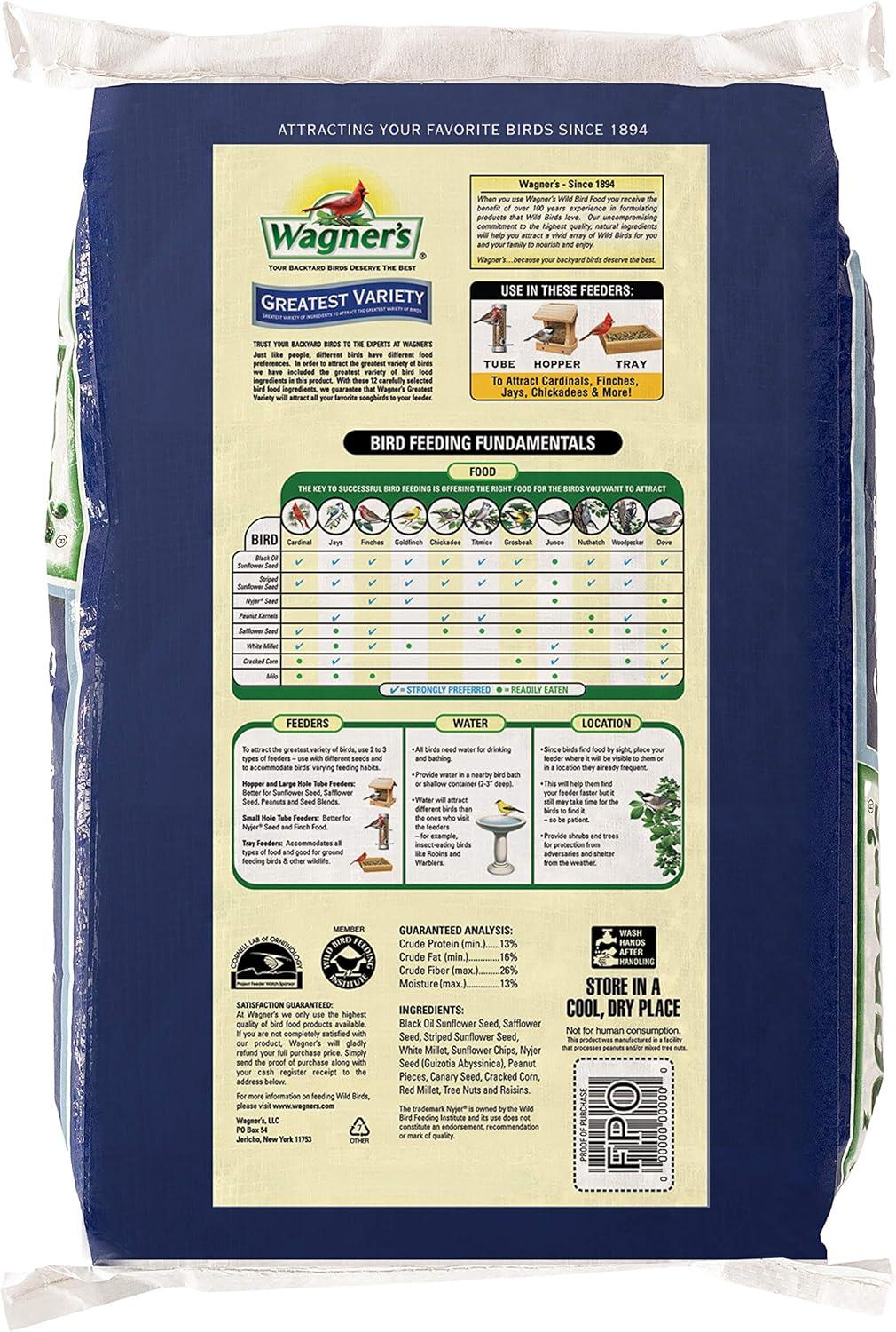 image:imageWagners 62059 Greatest Variety Blend Wild Bird Food 16Pound Bag16 Pound Pack of 1