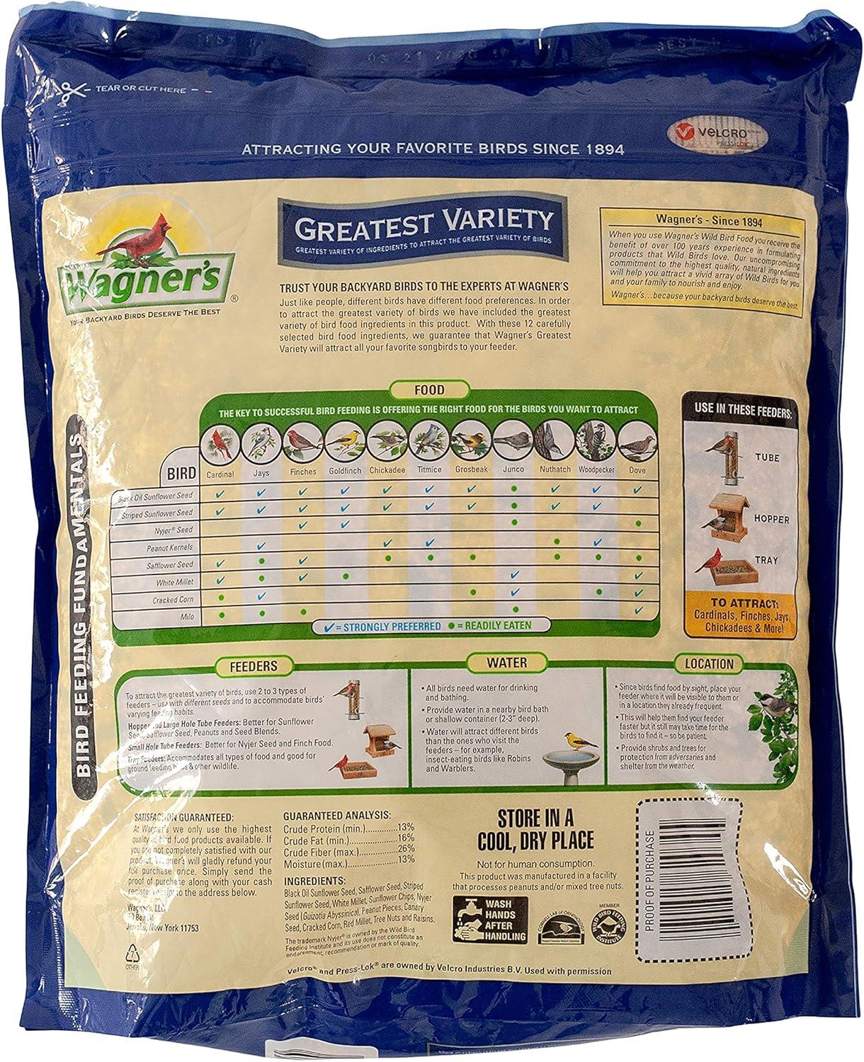 image:imageWagners 62059 Greatest Variety Blend Wild Bird Food 16Pound Bag599 Pound Pack of 2