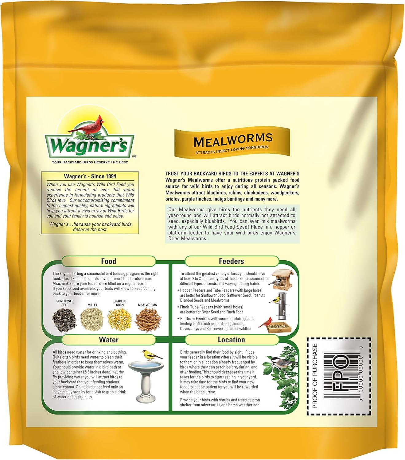 image:imageWagners 58005 Mealworms Wild Bird Food 18Ounce BagBird Food