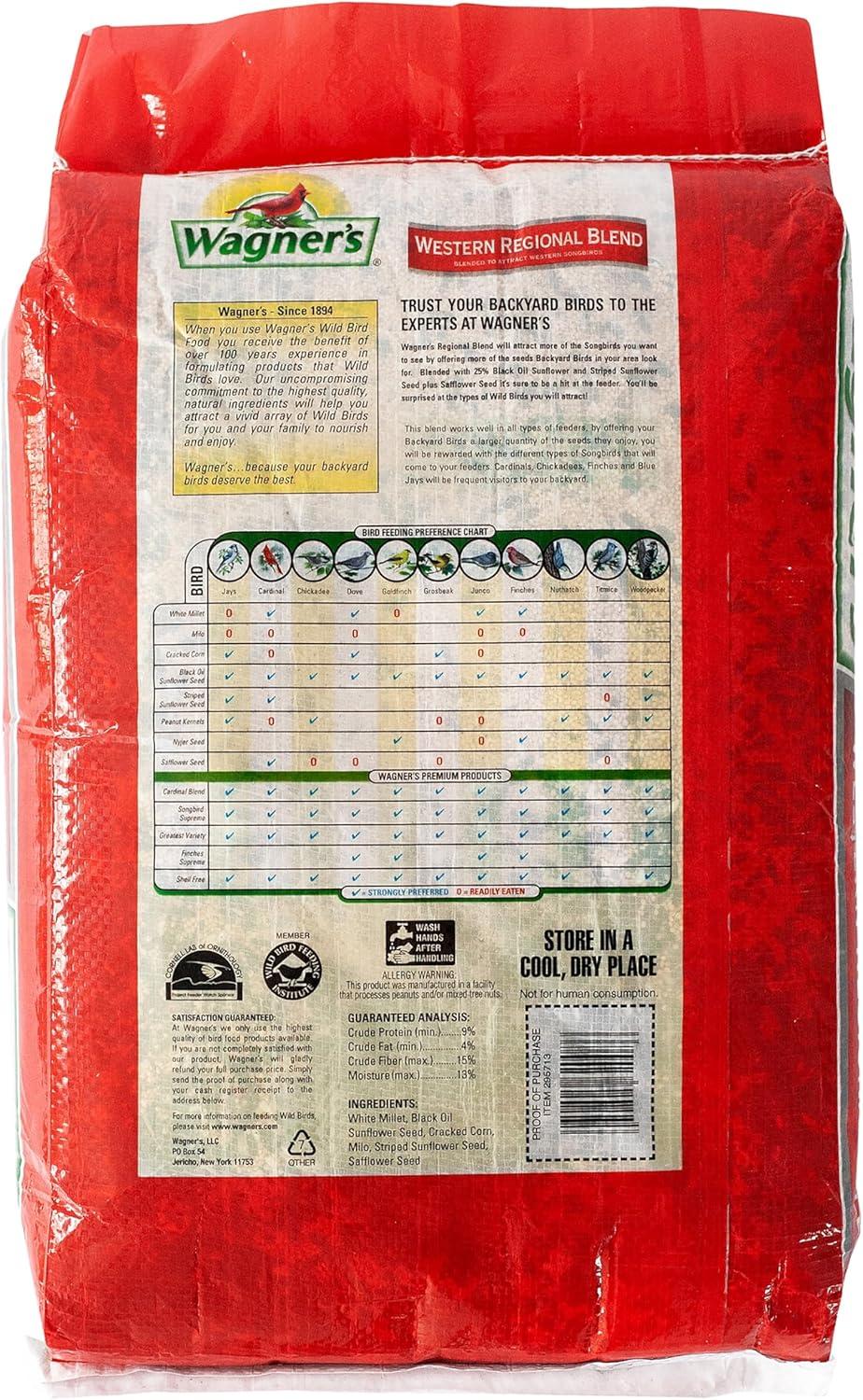 image:imageWagners 62008 Western Regional Blend Wild Bird Food 20Pound BagWild Bird Food