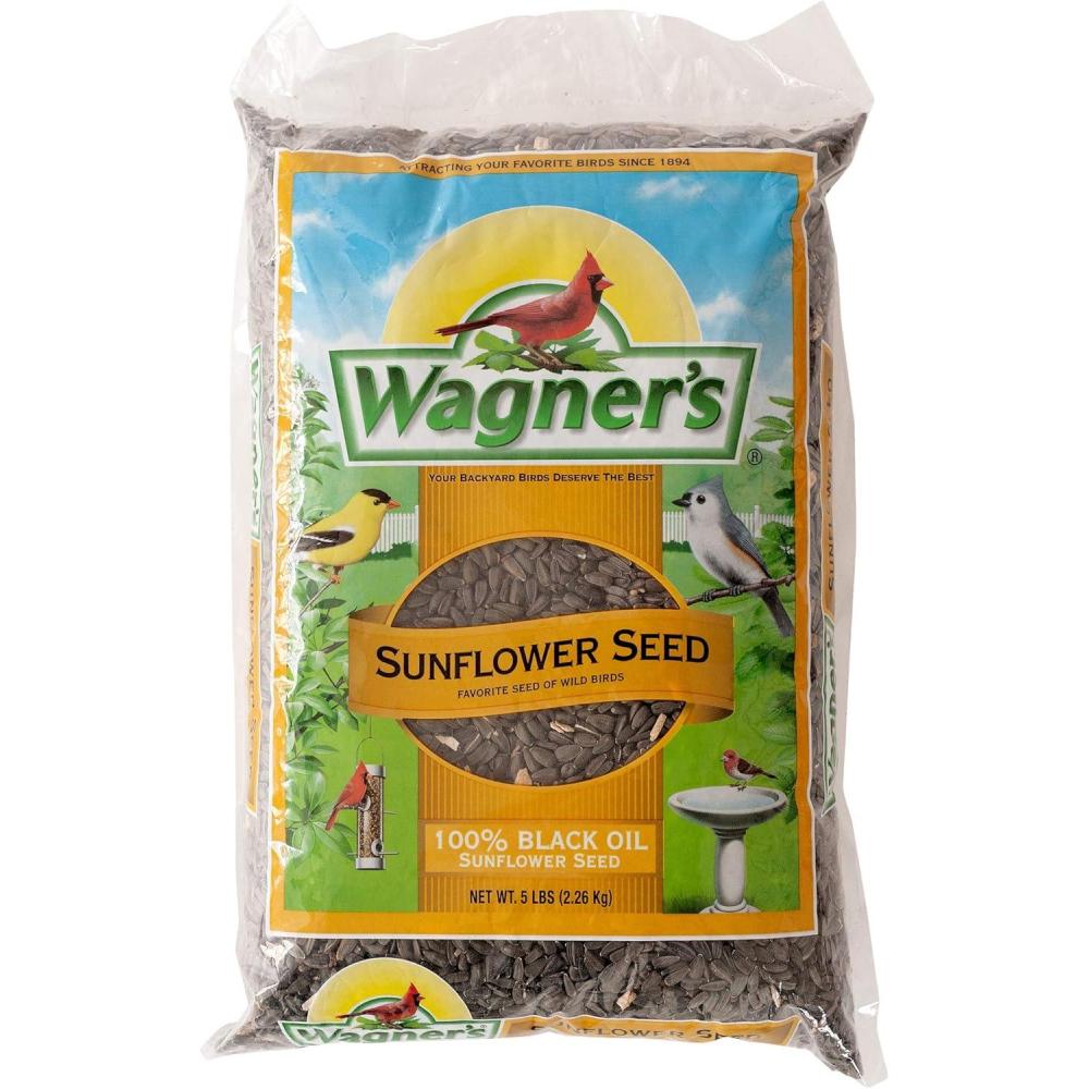 image:imageWagners 52023 Black Oil Sunflower Seed Wild Bird Food 5Pound Bag5Pound Bag