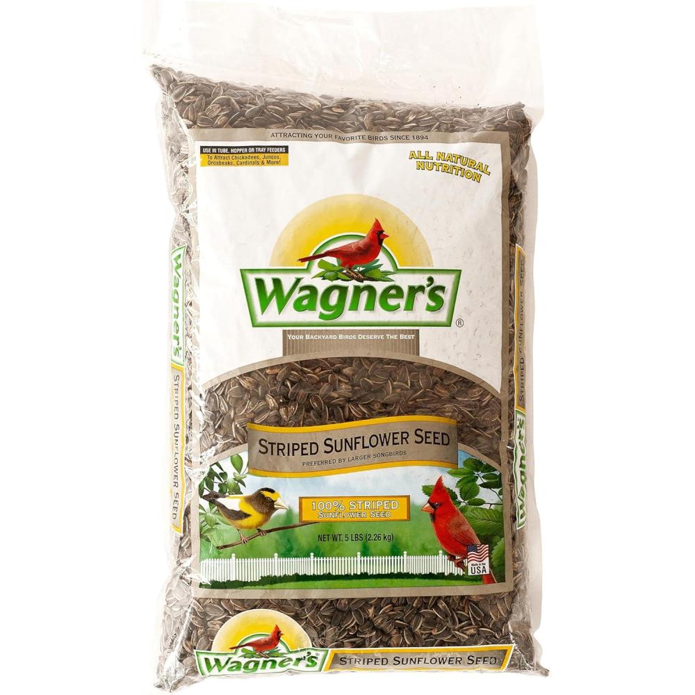 image:imageWagners 62028 Striped Sunflower Seed Wild Bird Food 5Pound Bag