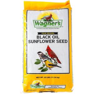 Wagner’s 76027 Black Oil Sunflower Wild Bird Food, 25-Pound Bag